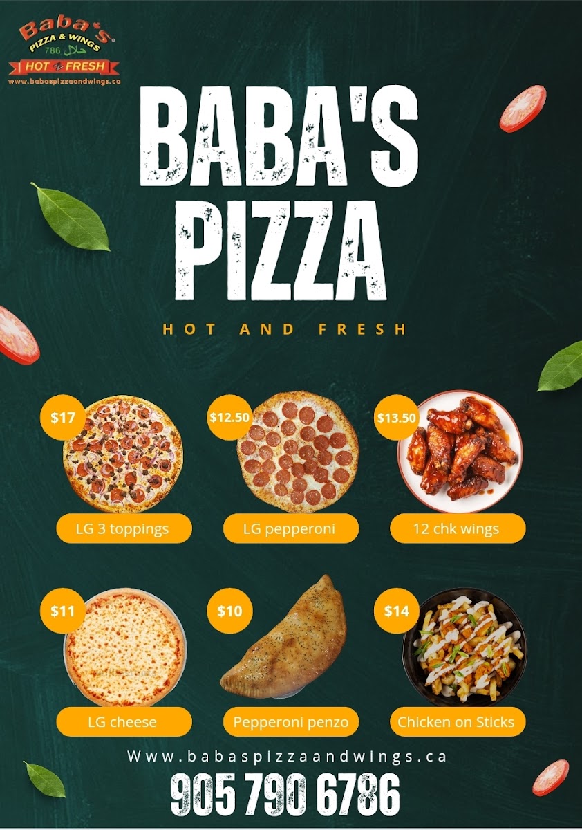 Menu Baba's Pizza & Wings-2